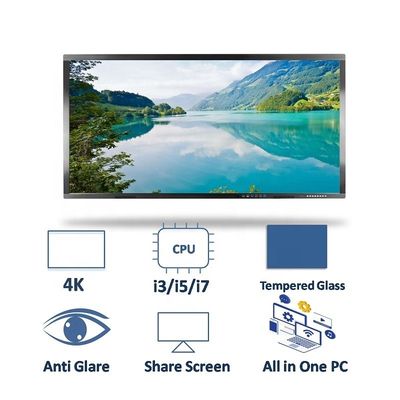 หน้าจอสัมผัส LCD อินฟราเรดในเครื่องเล่นจอแสดงผลโฆษณา 8ms ป้ายดิจิตอล