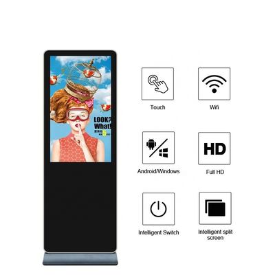 Lcd Advertising Touch Screen เครื่องเล่นป้ายดิจิตอล Android 220V