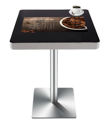 โต๊ะกาแฟบาร์ขนาด 22 นิ้วจอแสดงผลคีออสก์โฆษณาแบบสัมผัส T Type