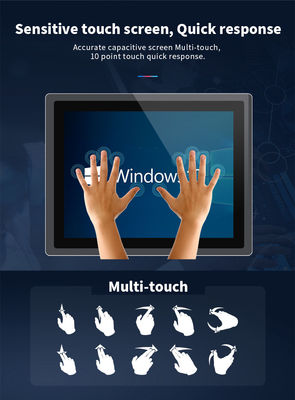 SSD 15.6 นิ้ว PC Touch Screen Kiosk ควบคุมอุตสาหกรรมคอมพิวเตอร์