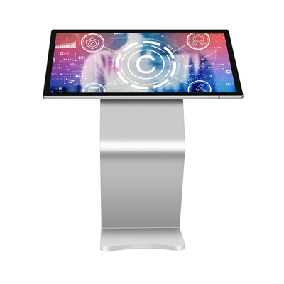450cd / m2 กระดานไวท์บอร์ดอัจฉริยะแบบโต้ตอบ Android Windows OS PCAP Capacitive Touch Kiosk