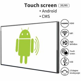 หน้าจอสัมผัส Android แบบติดผนังขนาด 49 นิ้ว / จอแสดงผลวิดีโอแบบ LED ในอาคาร