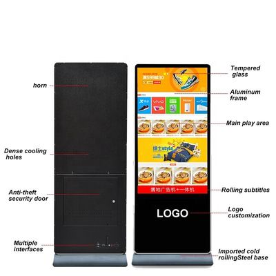 Lcd Advertising Touch Screen เครื่องเล่นป้ายดิจิตอล Android 220V